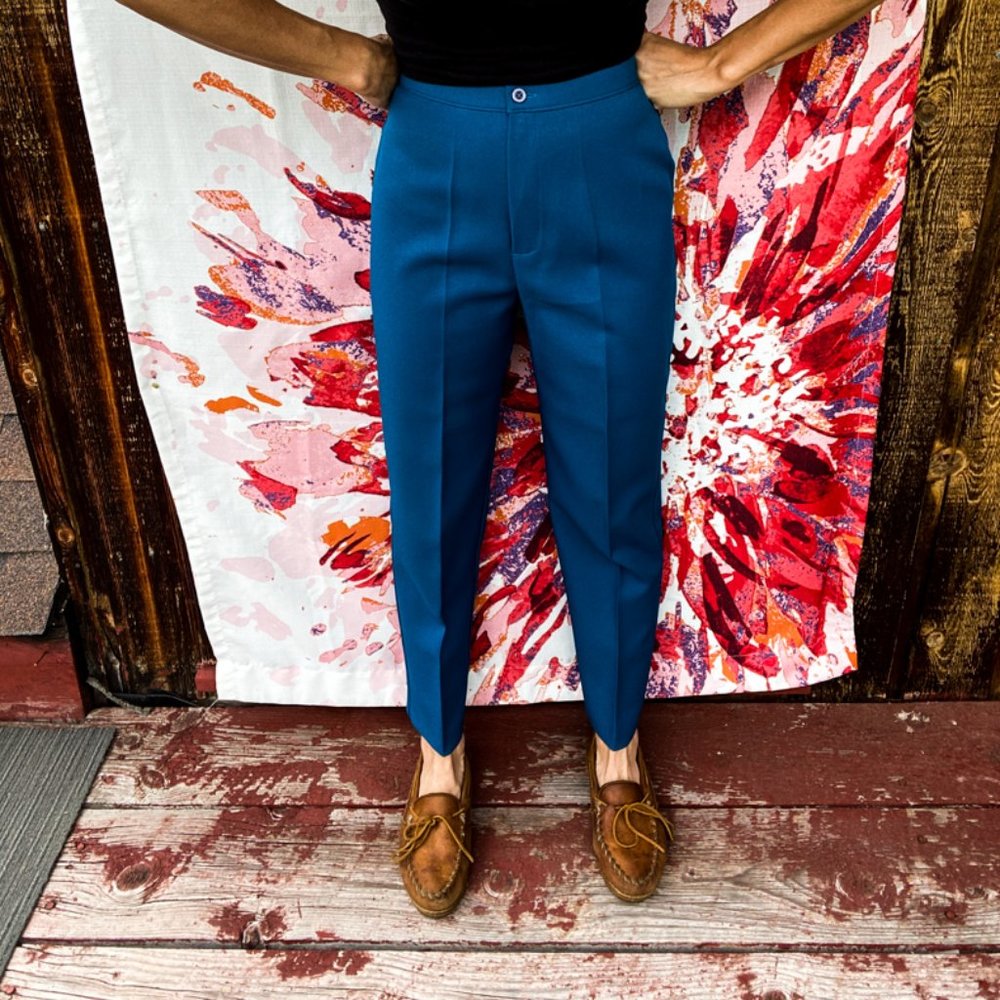 Elegant Blue Women's Pants